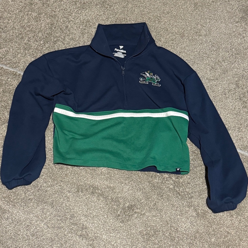 Notre Dame Women's 1/2 Zip Sweatshirt